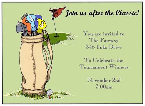 golf outing invitation template